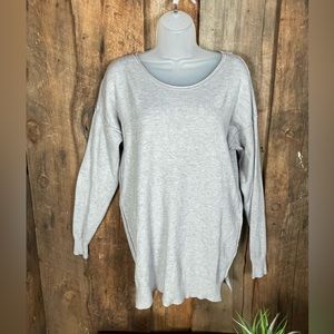 Avah Light Grey Long Sweater - Size Small/medium
